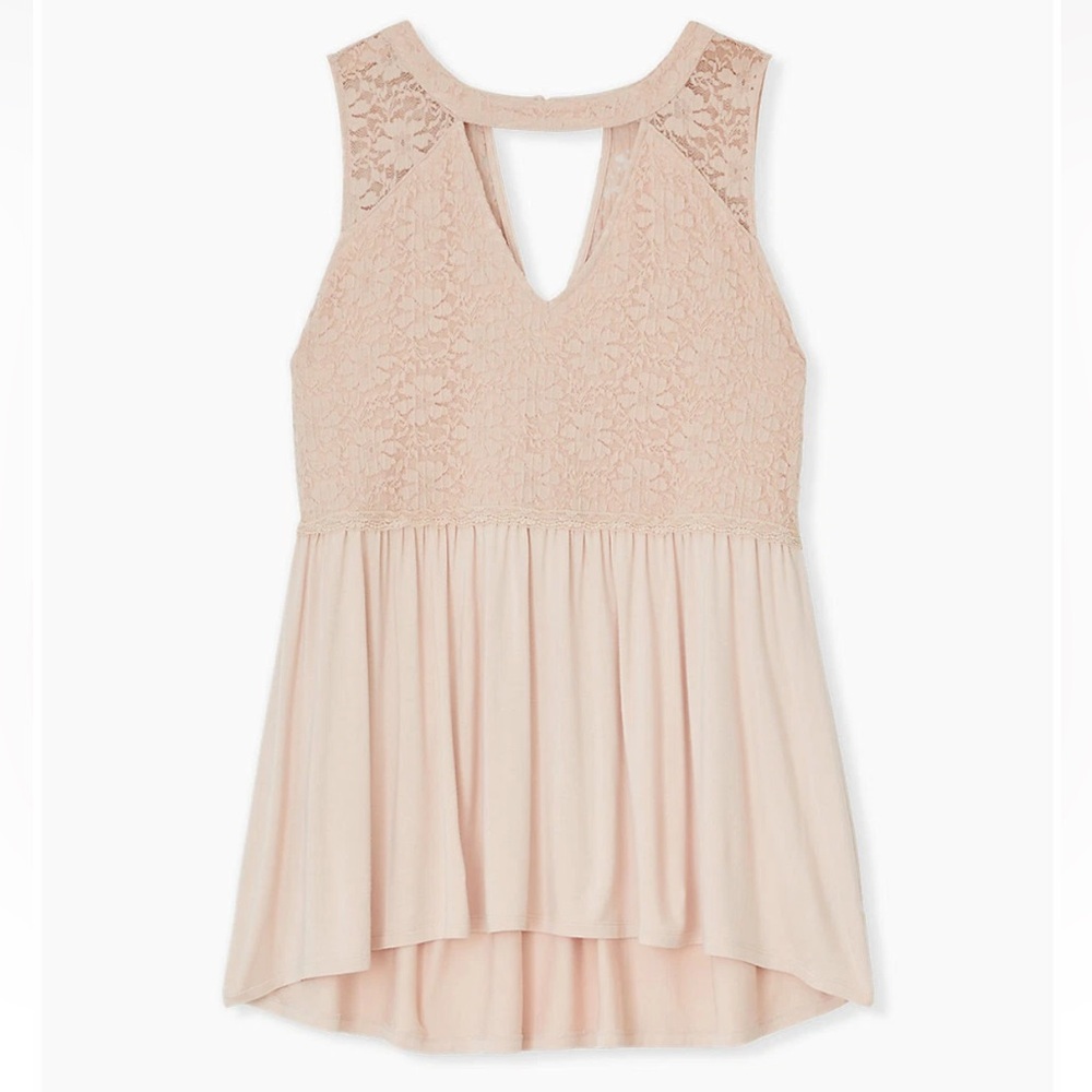 NEW Torrid Y2K Fairy Whimsigoth Preppy Boho Babydoll Choker Lace Tank Pink 5X 28